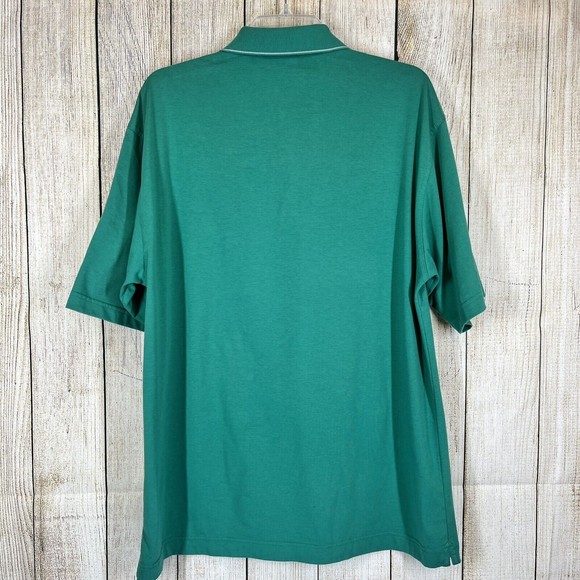 Nike Mens Dri-Fit Golf Polo Shirts (2)  Green Embroidered / Black Size Large - Picture 4 of 16